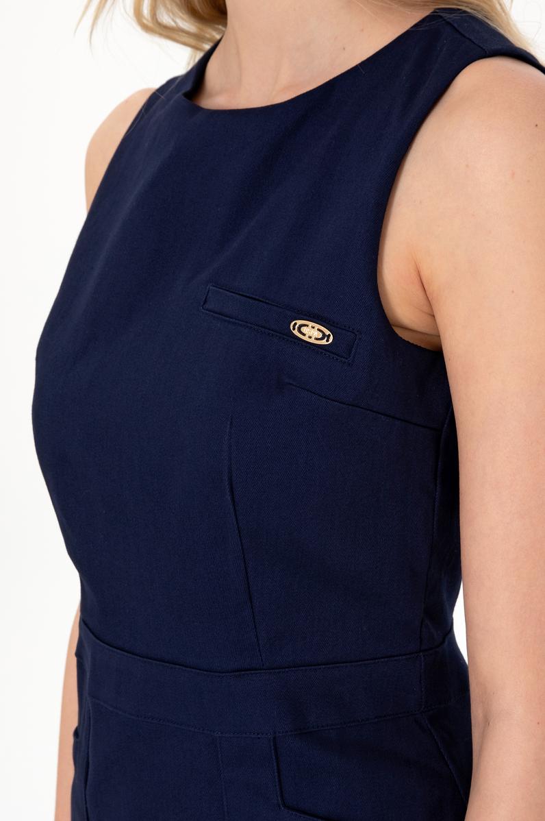 Kadın Lacivert Mini Boy Dokuma Elbise