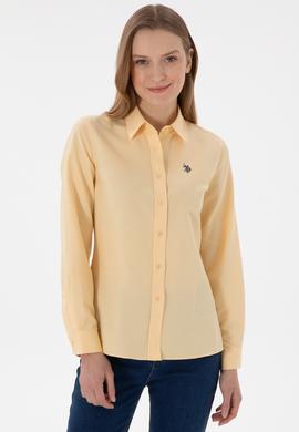 Kadın Bej Uzun Kollu Basic Gömlek - 50307726117