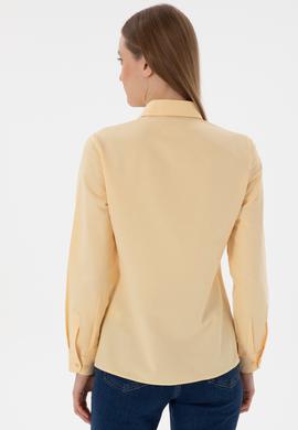Kadın Bej Uzun Kollu Basic Gömlek - 50307726117