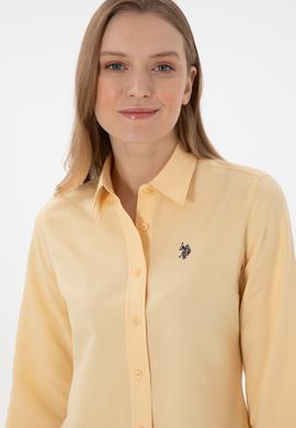 Kadın Bej Uzun Kollu Basic Gömlek - 50307726117