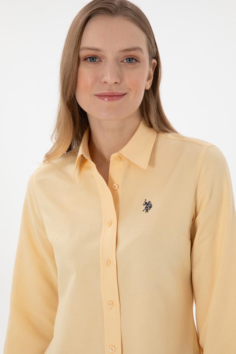 Kadın Bej Uzun Kollu Basic Gömlek - 50307726117