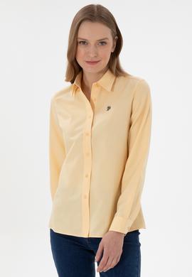 Kadın Bej Uzun Kollu Basic Gömlek - 50307726117