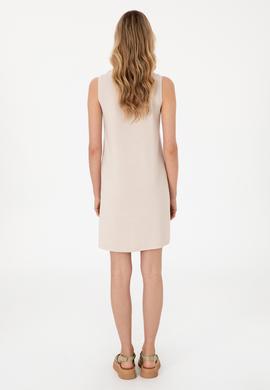 Kadın Taş Kolsuz Mini Boy Örme Elbise - 50297895018