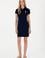 Kadın Lacivert Polo Yaka Mini Boy Örme Elbise