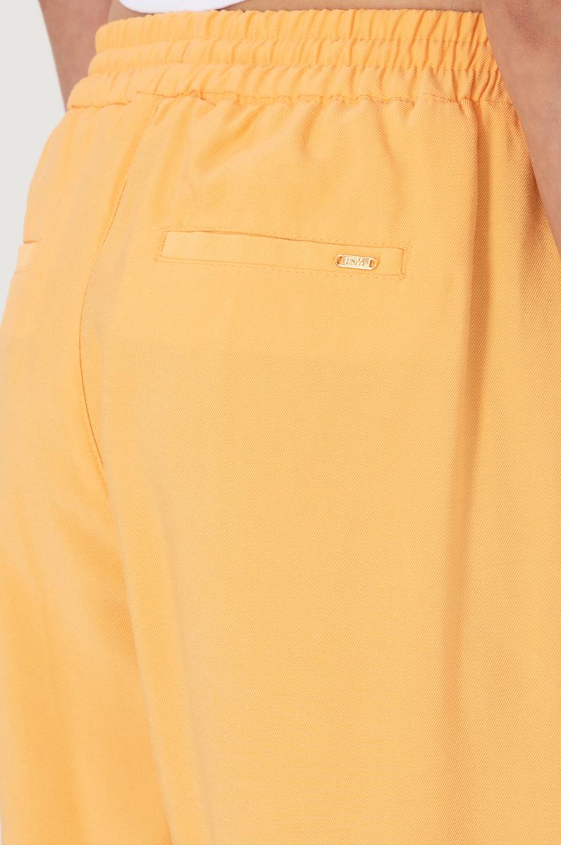 Kadın Turuncu Loose Relax Fit Kanvas Pantolon