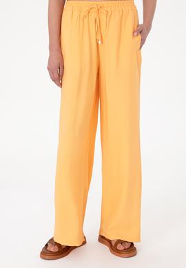 Kadın Turuncu Loose Relax Fit Kanvas Pantolon - 50300357056