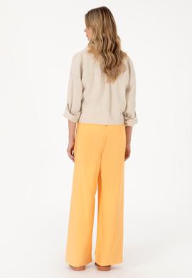 Kadın Turuncu Loose Relax Fit Kanvas Pantolon - 50300357056