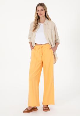 Kadın Turuncu Loose Relax Fit Kanvas Pantolon - 50300357056