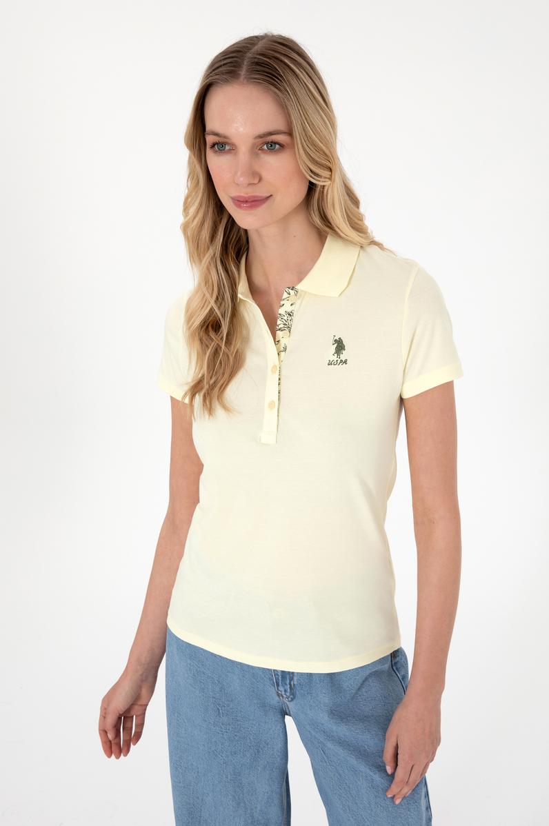 Kadın Limon Basic Polo Yaka Tişört