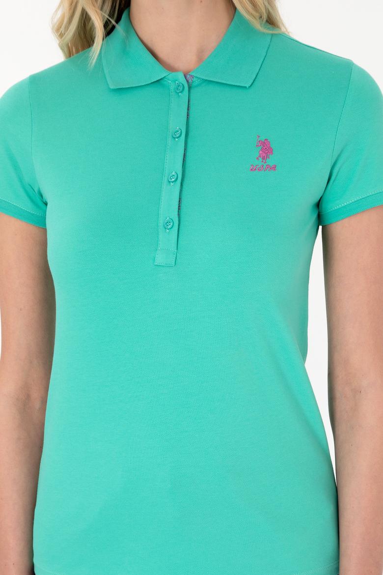 Kadın Mint Basic Polo Yaka Tişört - 50307689025