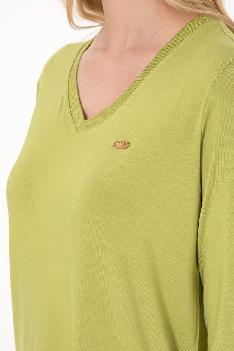 Kadın Fıstık Yeşili Sweatshirt - 50289542118