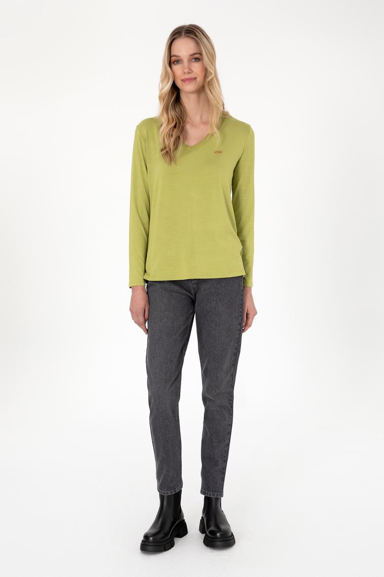 Kadın Fıstık Yeşili Sweatshirt - 50289542118