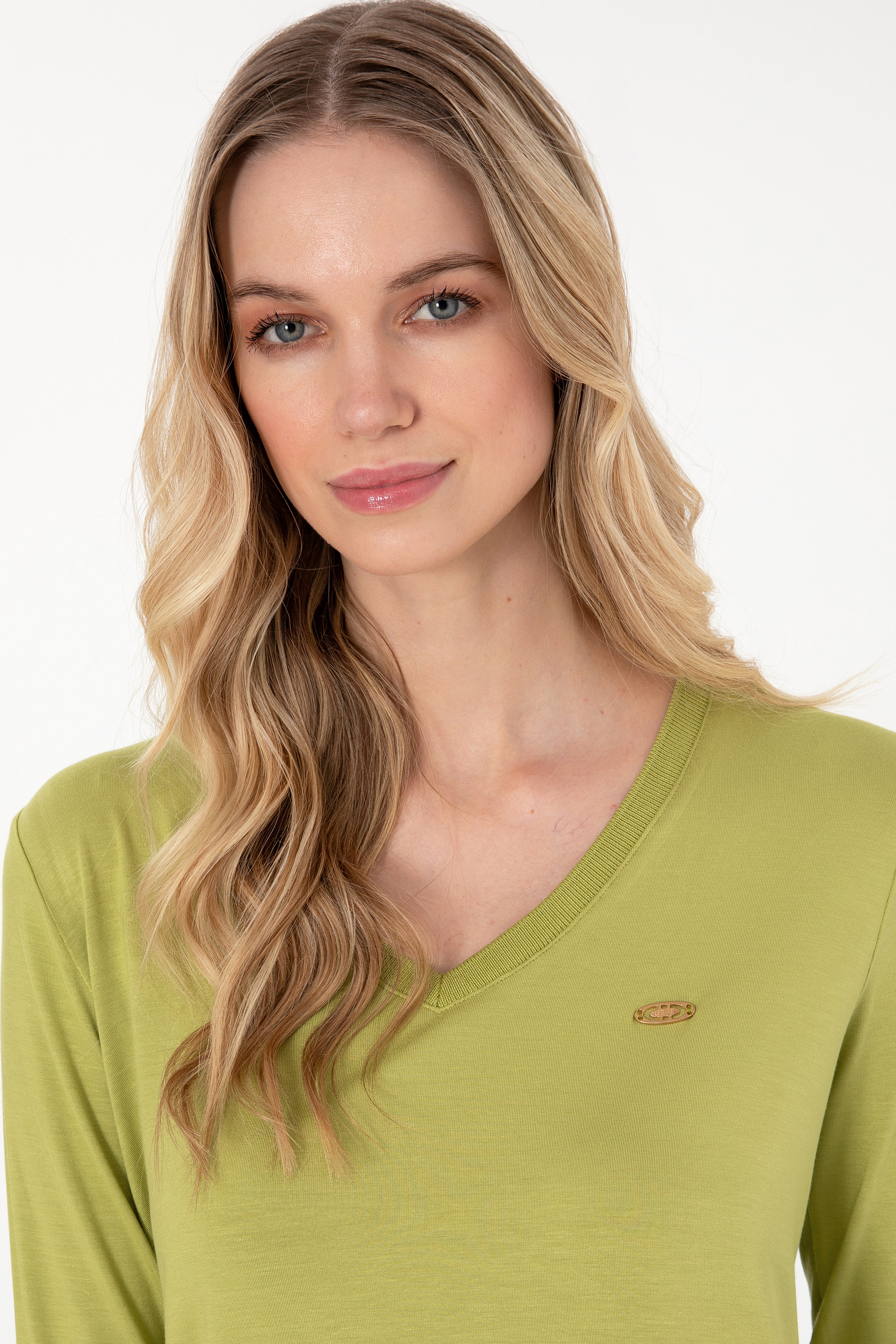 Kadın Fıstık Yeşili Sweatshirt - Image 2