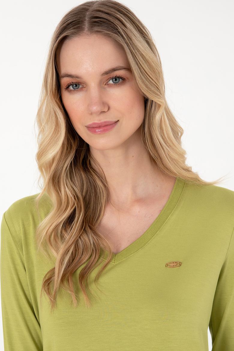 Kadın Fıstık Yeşili Sweatshirt - 50289542118