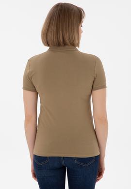 Kadın Haki Basic Polo Yaka Tişört - 50305764177
