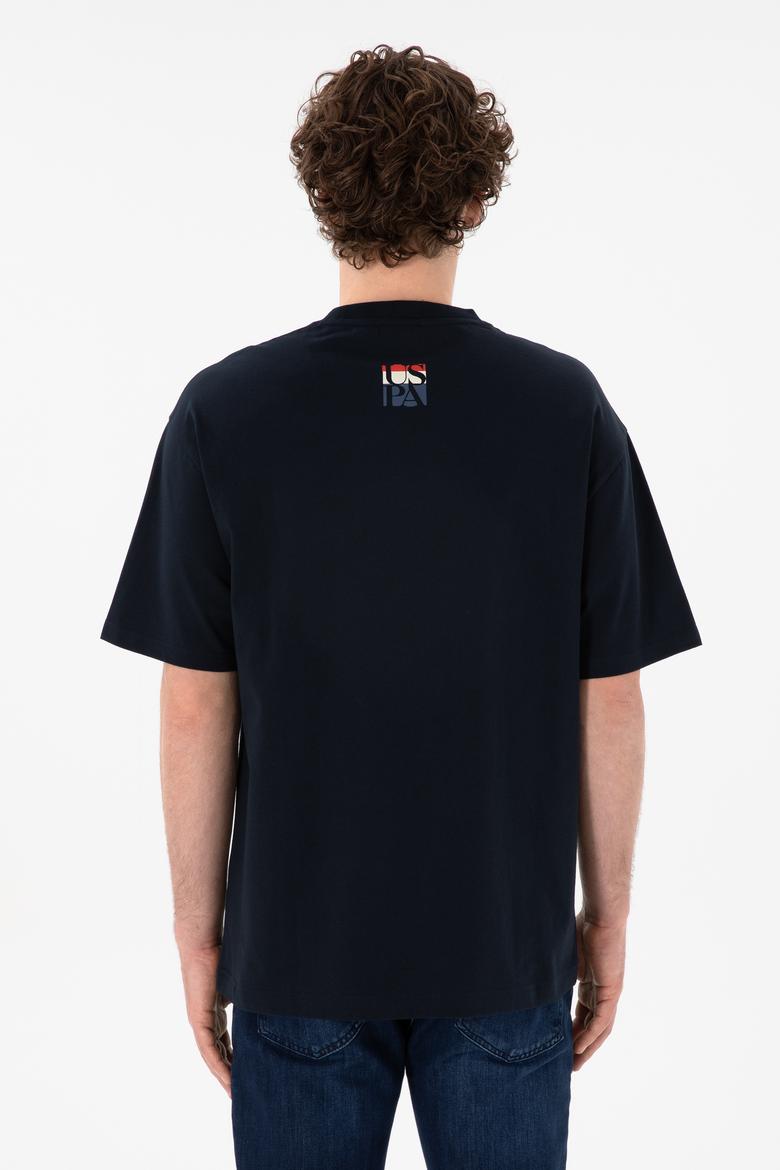 Erkek Comfort Fit Bisiklet Yaka Lacivert Tişört - 50305990016