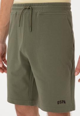 Erkek Koyu Haki Örme Şort - 50305933096