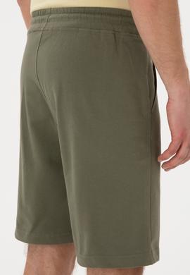 Erkek Koyu Haki Örme Şort - 50305933096
