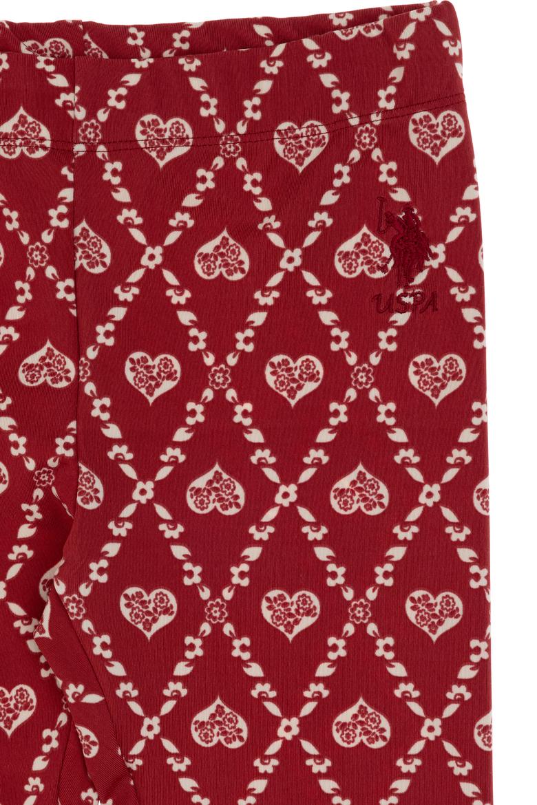 Kız Çocuk Vişne Kalp Desenli İnterlok Eşofman Altı - 50306278042