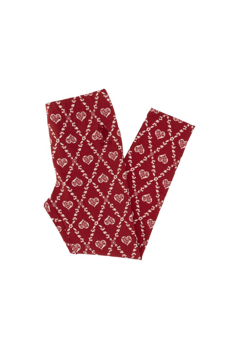 Kız Çocuk Vişne Kalp Desenli İnterlok Eşofman Altı - 50306278042