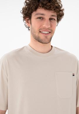 Erkek Comfort Fit Bisiklet Yaka Taş Tişört - 50305990037