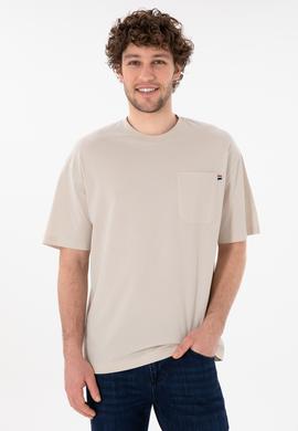 Erkek Comfort Fit Bisiklet Yaka Taş Tişört - 50305990037