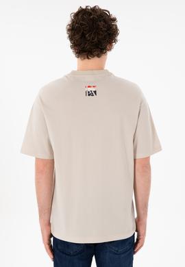 Erkek Comfort Fit Bisiklet Yaka Taş Tişört - 50305990037