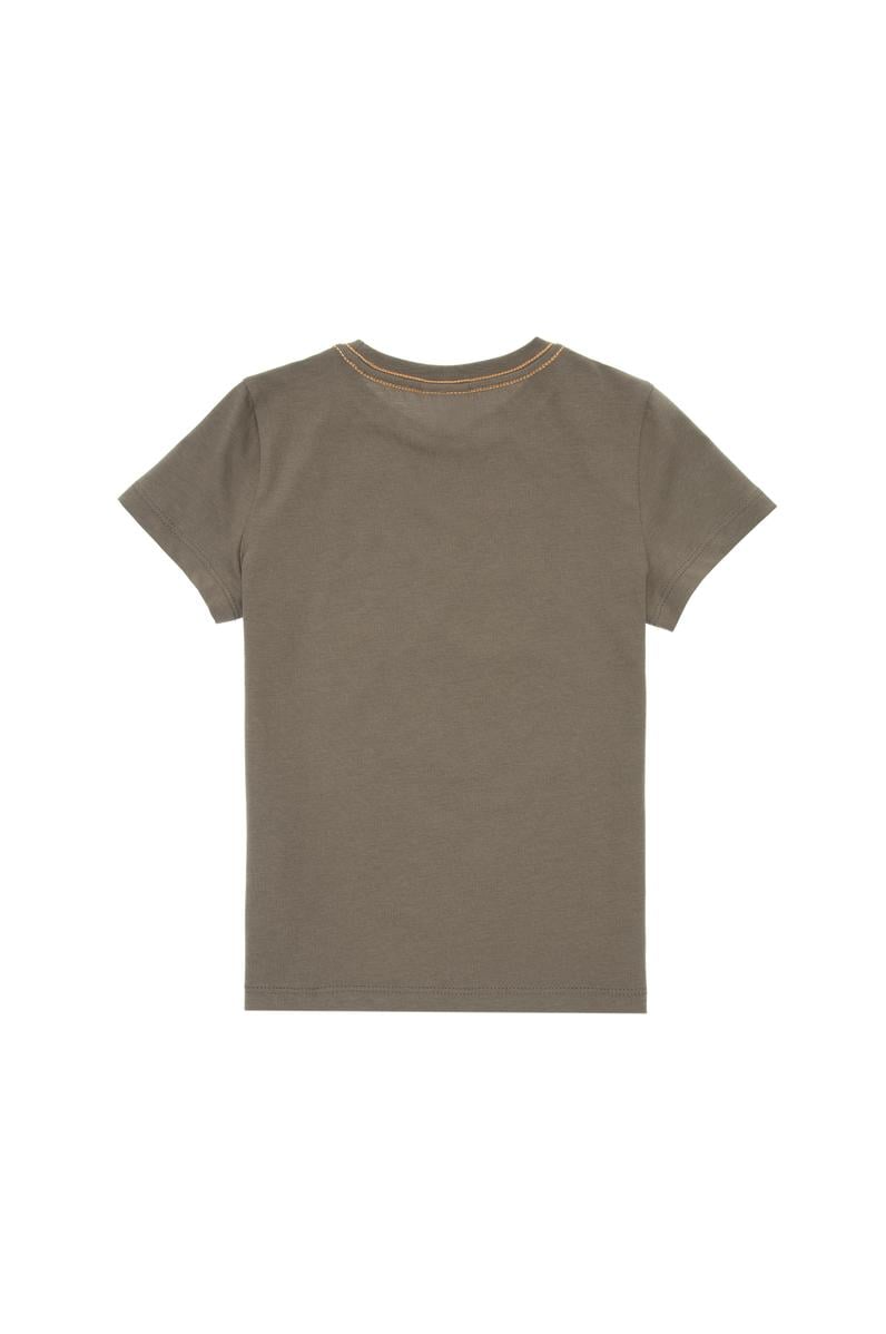 Erkek Çocuk Haki Bisiklet Yaka Tişört
