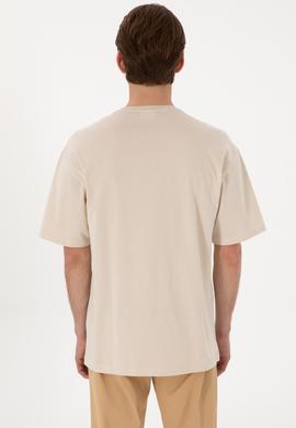 Erkek Comfort Fit Bisiklet Yaka Taş Tişört - 50306904030