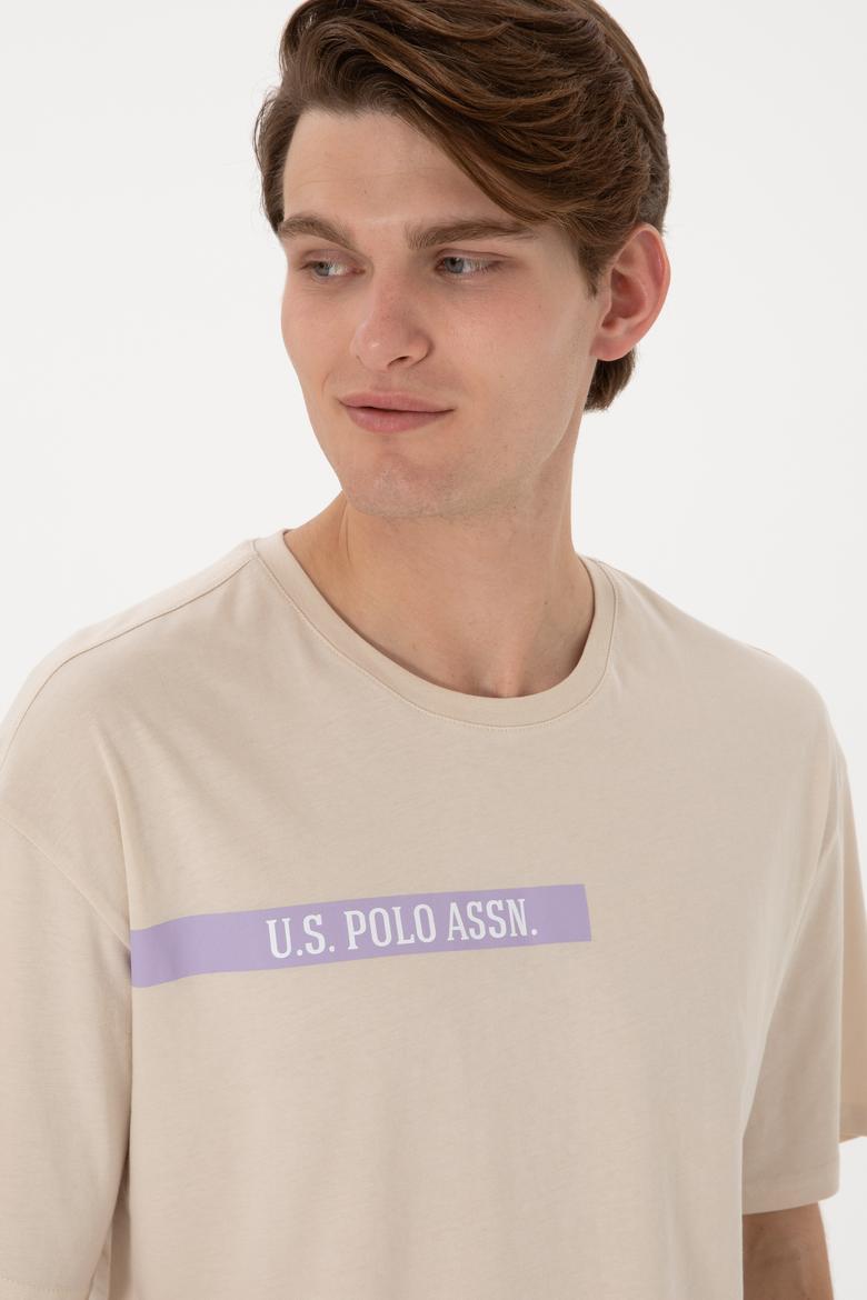 Erkek Comfort Fit Bisiklet Yaka Taş Tişört - 50306904030