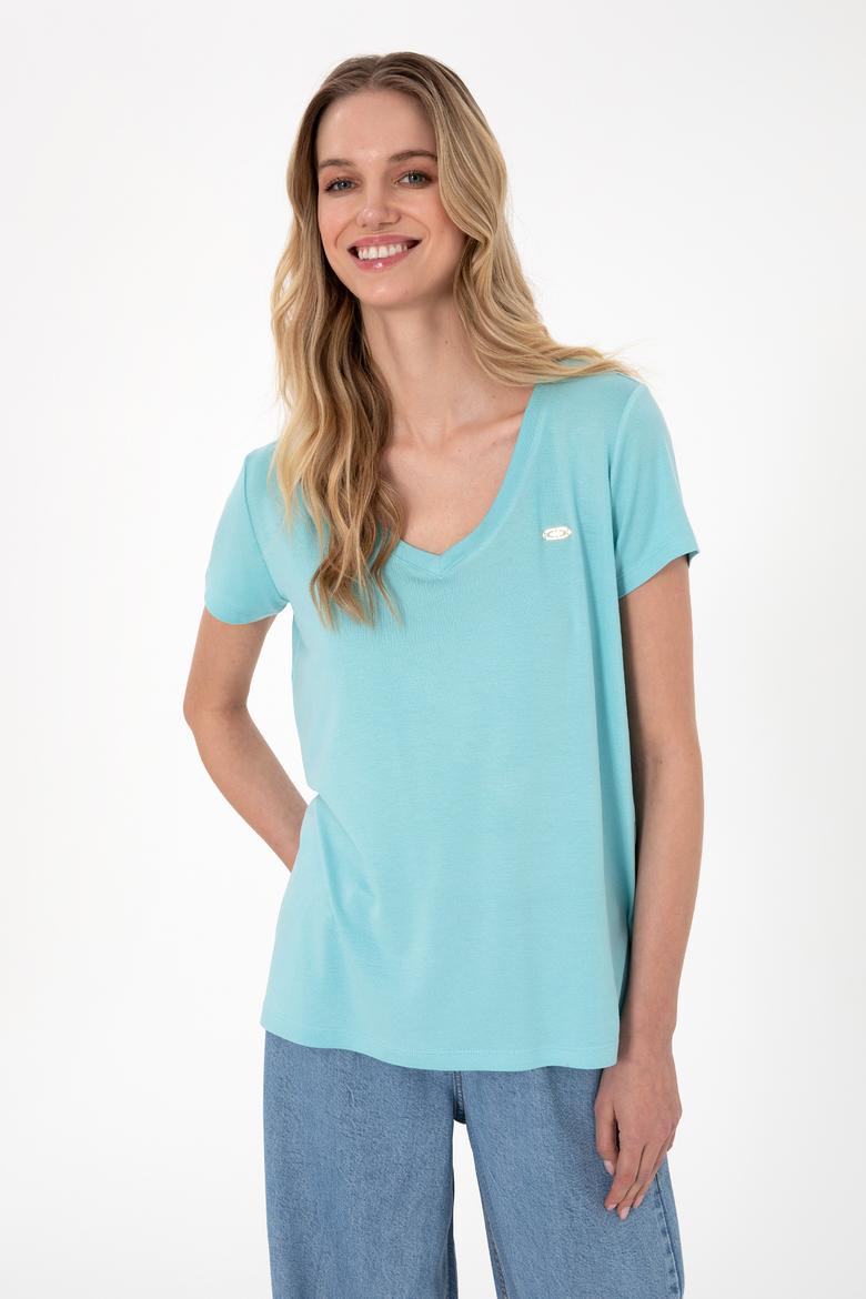 Kadın Aqua Basic Tişört - 50300829093