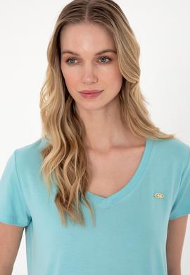 Kadın Aqua Basic Tişört - 50300829093