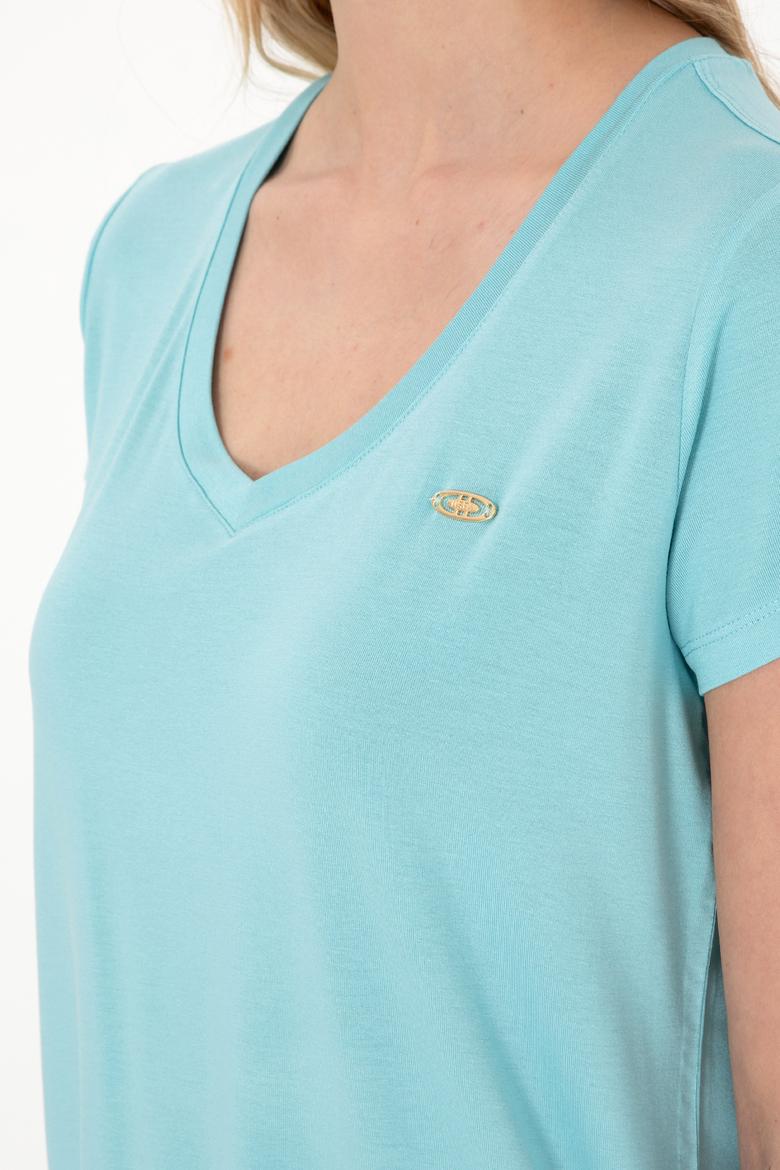 Kadın Aqua Basic Tişört - 50300829093