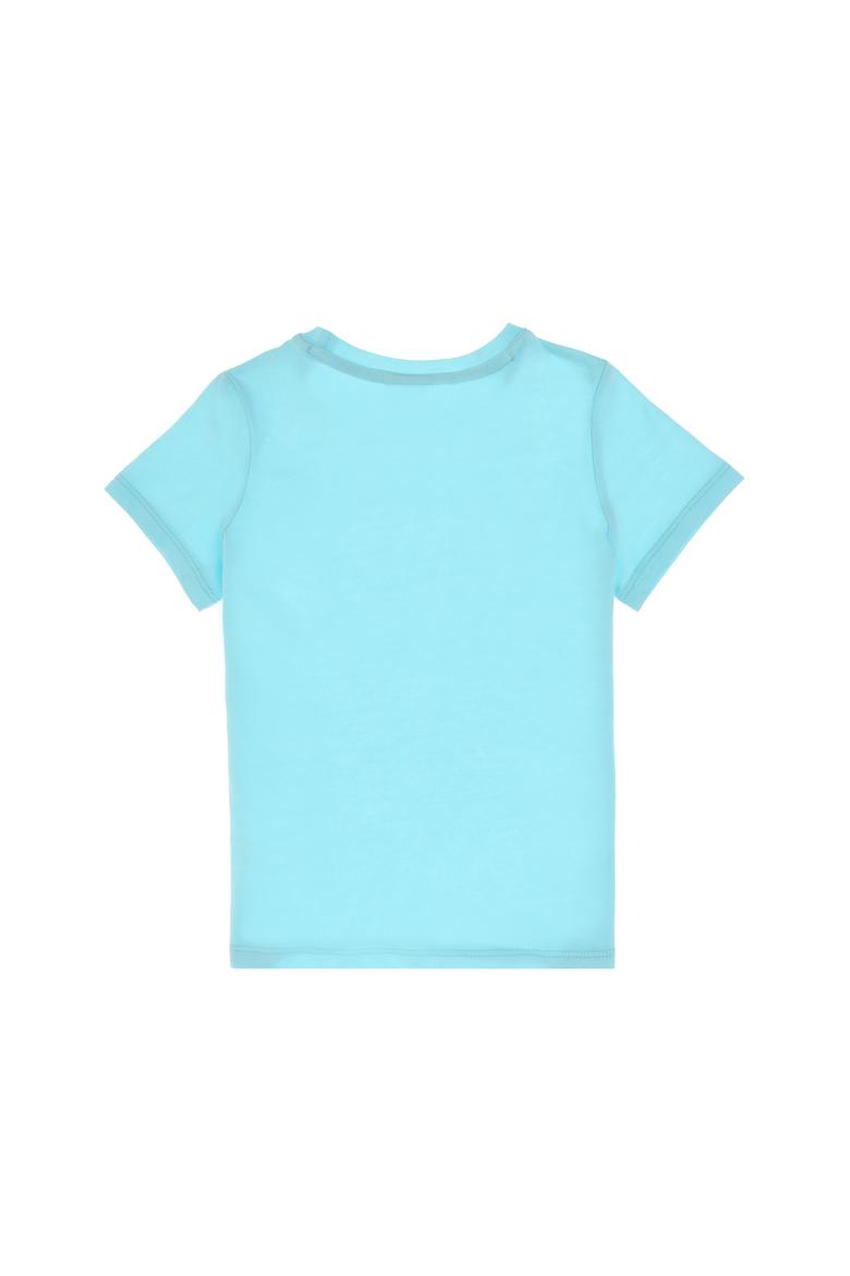 Kız Çocuk Aqua Bisiklet Yaka Pamuk Simli Uspa Baskılı Basic Tişört - 50306042093