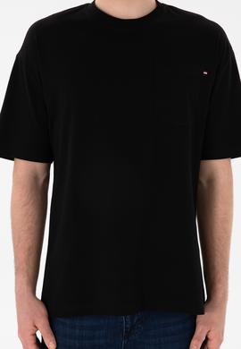 Erkek Comfort Fit Bisiklet Yaka Siyah Tişört - 50305990027