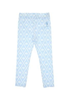 Kız Çocuk Açık Mavi Kalp Desenli İnterlok Eşofman Altı - 50306278025