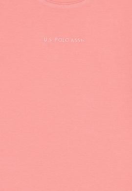 Kız Çocuk Pembe Bisiklet Yaka Kısa Kol İnterlok Basic Örme Elbise - 50306277012