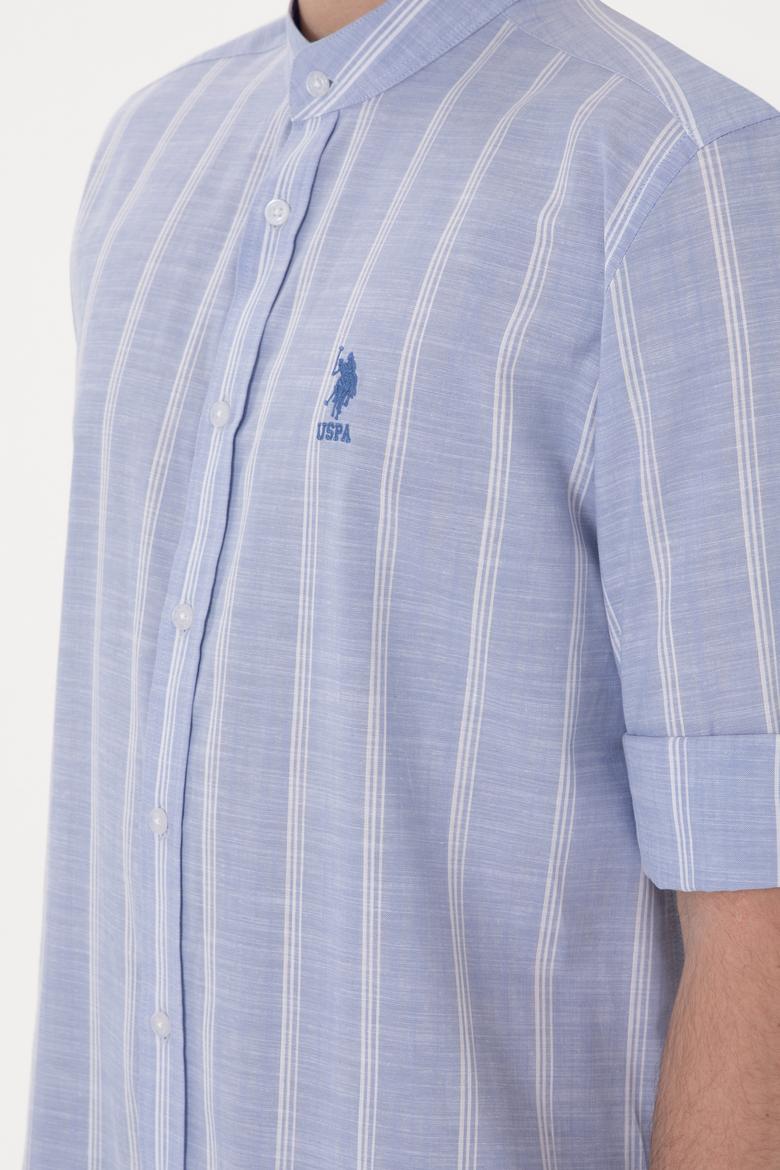 Erkek Hakim Yaka Mavi Gömlek - 50306392008