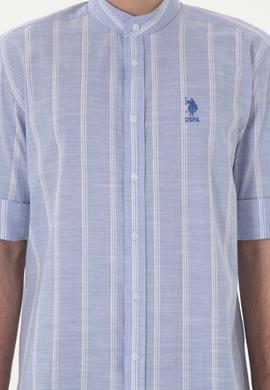 Erkek Hakim Yaka Mavi Gömlek - 50306392008