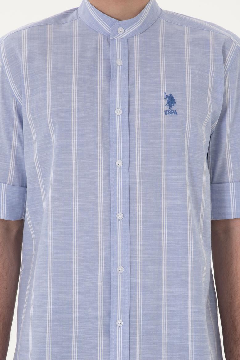 Erkek Hakim Yaka Mavi Gömlek - 50306392008