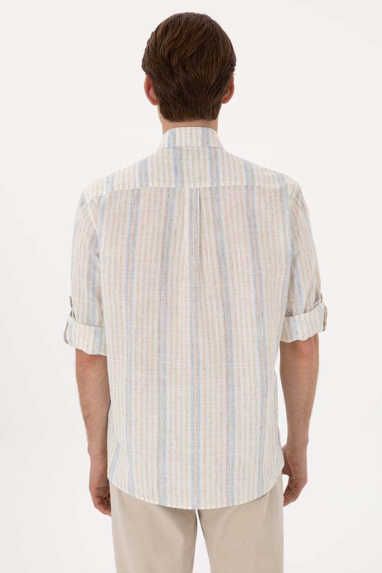 Erkek Beyaz Uzun Kollu Gömlek - 50306289009