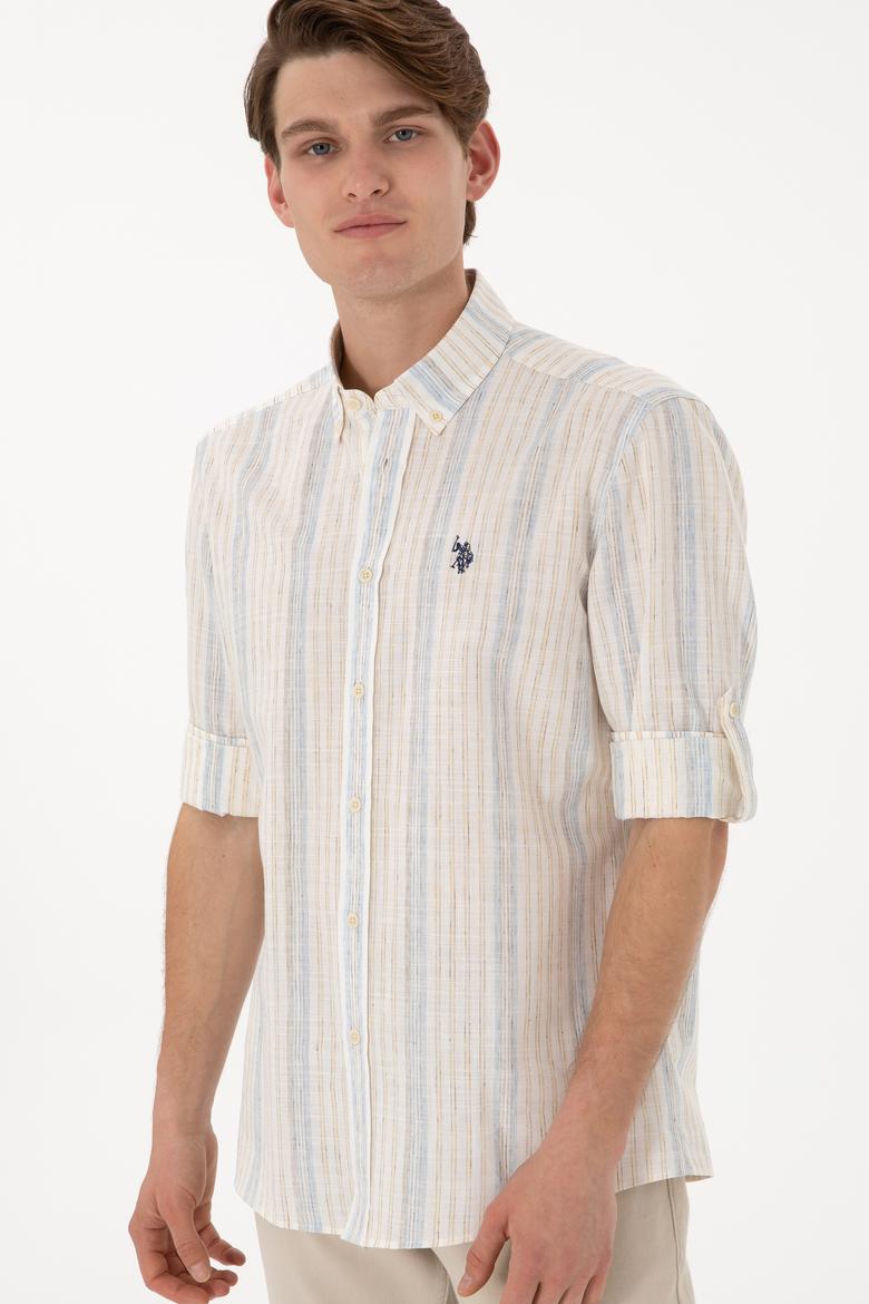 Erkek Beyaz Uzun Kollu Gömlek - 50306289009