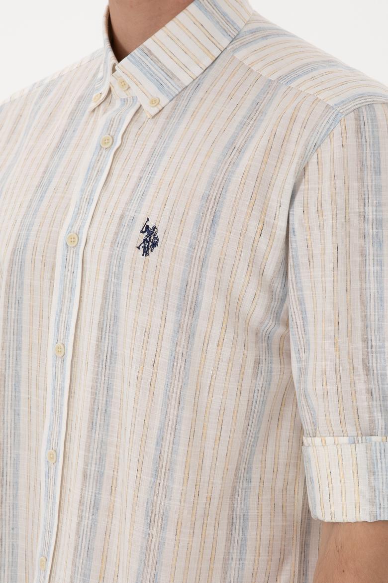 Erkek Beyaz Uzun Kollu Gömlek - 50306289009