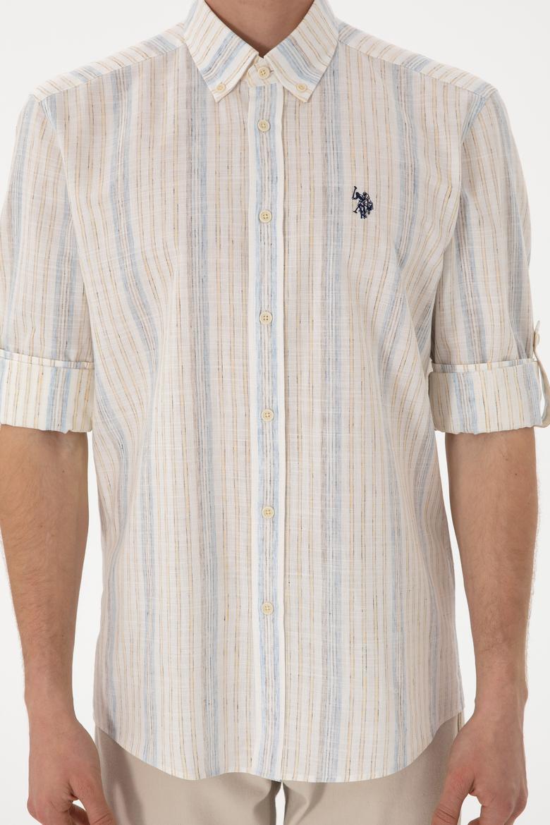 Erkek Beyaz Uzun Kollu Gömlek - 50306289009