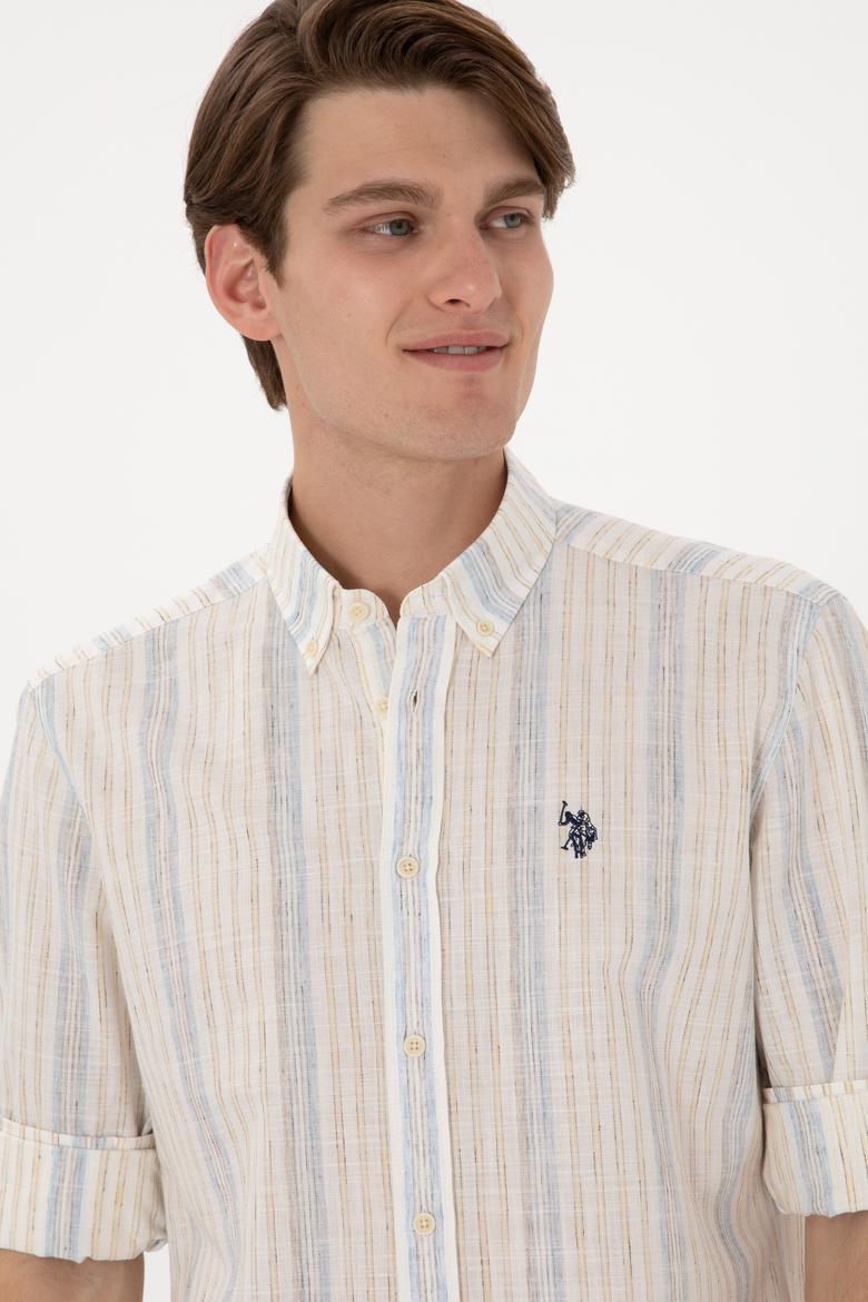 Erkek Beyaz Uzun Kollu Gömlek - 50306289009