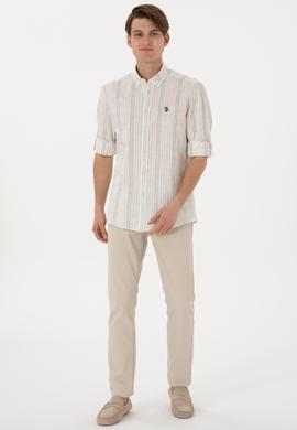 Erkek Beyaz Uzun Kollu Gömlek - 50306289009