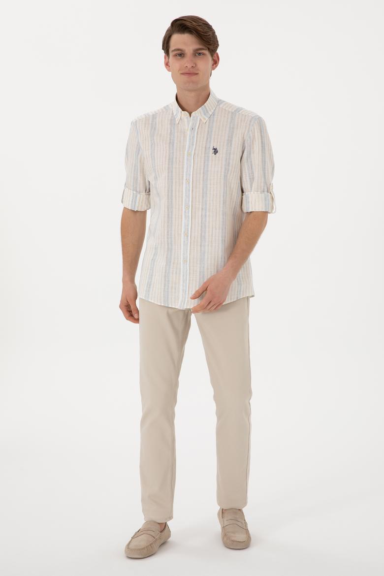 Erkek Beyaz Uzun Kollu Gömlek - 50306289009