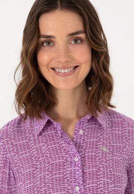 Kadın Mor Uzun Kollu Gömlek - 50306433021