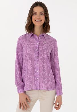 Kadın Mor Uzun Kollu Gömlek - 50306433021