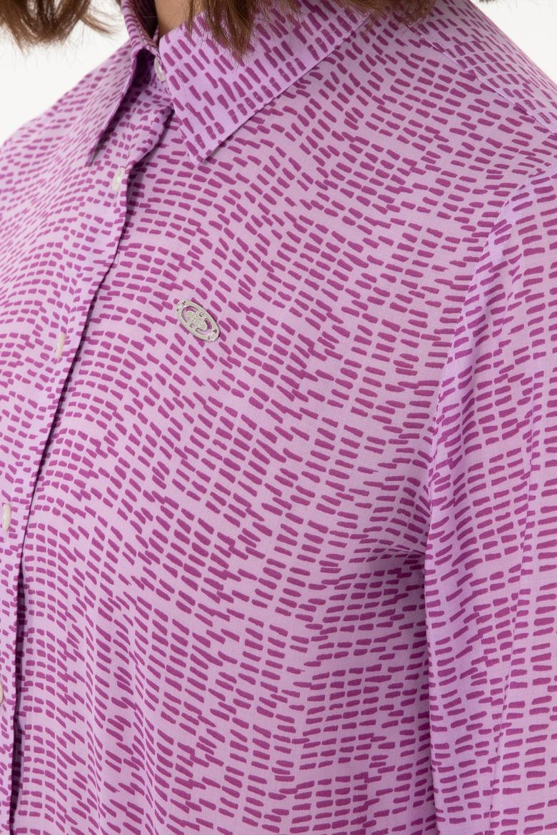 Kadın Mor Uzun Kollu Gömlek - 50306433021